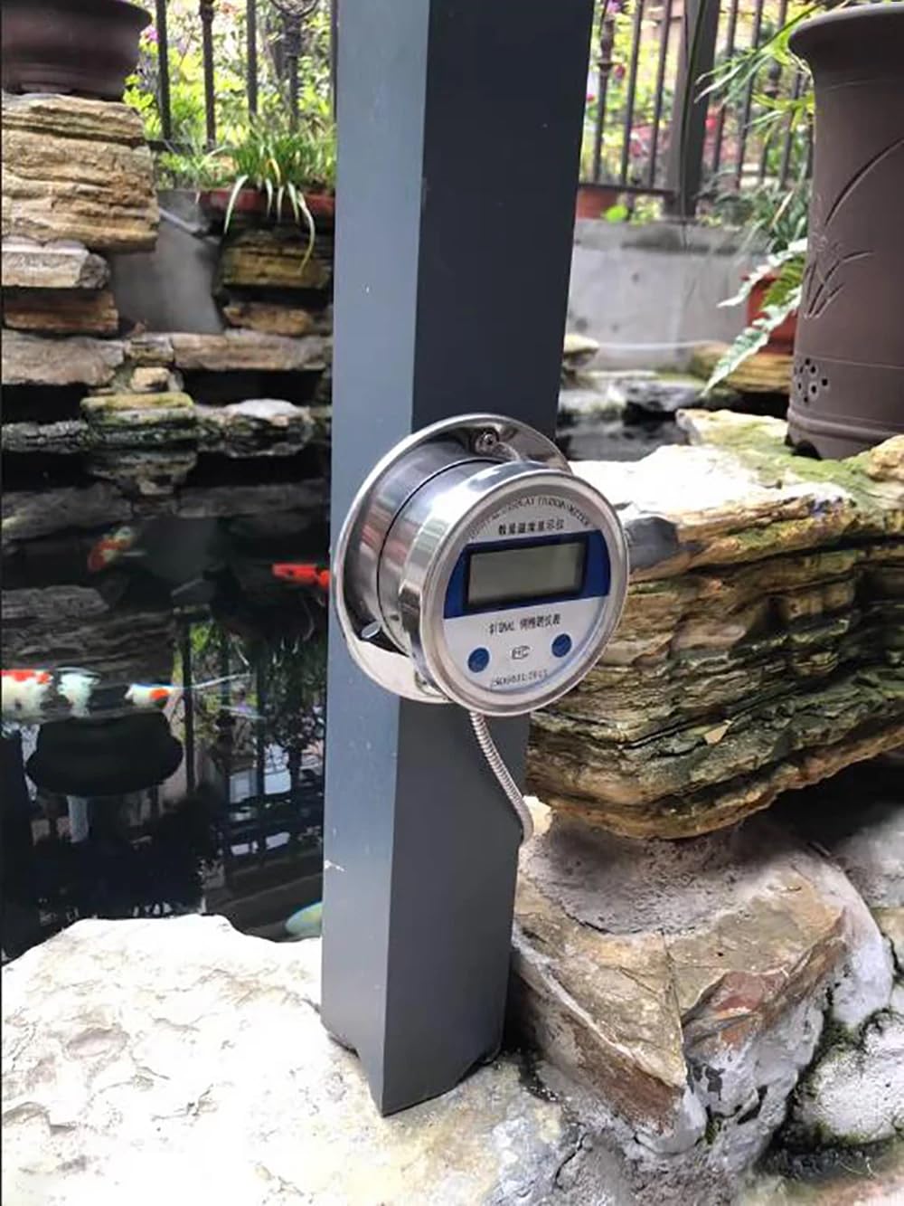 Termómetro con Pantalla Digital, Probador de Temperatura con Sonda Impermeable de 5m, Instrumento de Medición de Temperatura Industrial -50℃~200℃