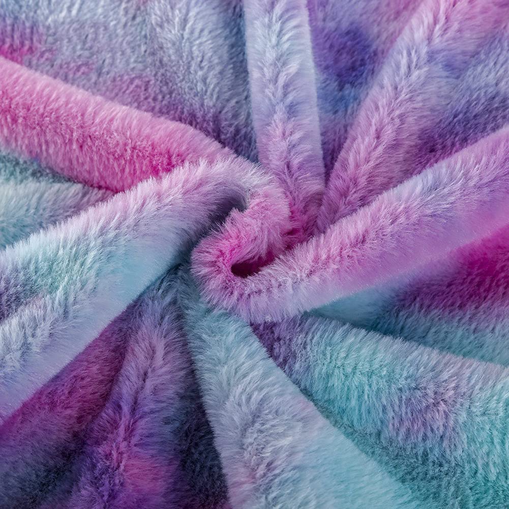 Amazon.com: GNSN 63 x 39 inch Rainbow Plush Fabric Tie-dye
