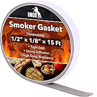 Vista 14 de UNCO Junta para ahumador - 15 pies, 1/2"X1/8", parrilla de alta temperatura y junta para barbacoa