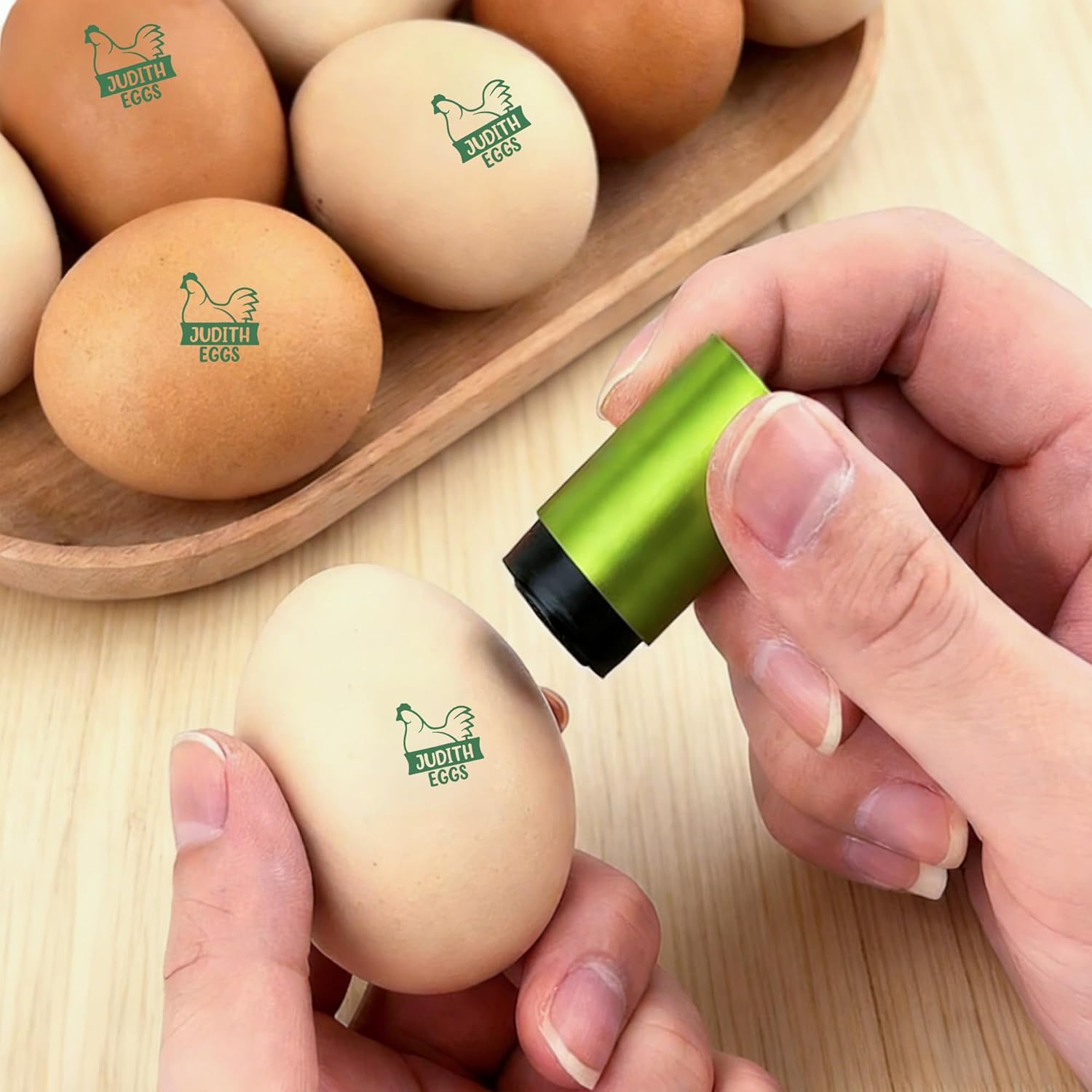 Personalized Egg Stamp for Fresh Eggs, Custom Chicken Egg Stamper with Text, 9 Design Options, Egg Metal Stamp Farm Fresh Eggs Sign for Farmers Homesteadersf Chicken Keepers