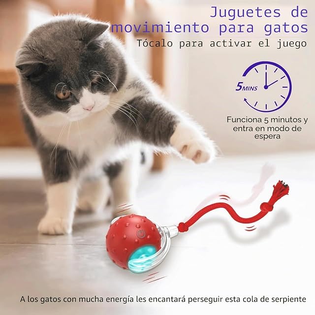 Foto 2 de 7 de KQLHLHDYZ Juguete interactivo para gatos, bola interactiva recargable para gatos