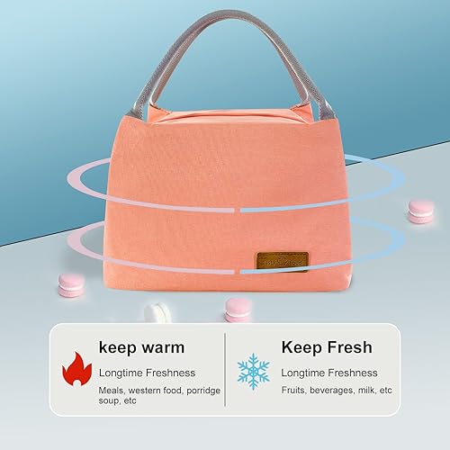 Miniatura 3 de Mziart Lunch Bag for Women Men Reusable Lunch Bags Simple Lunch Tote Bag Modern Insulated Lunch Box Food Container Lunch Cooler Bag for Work Office