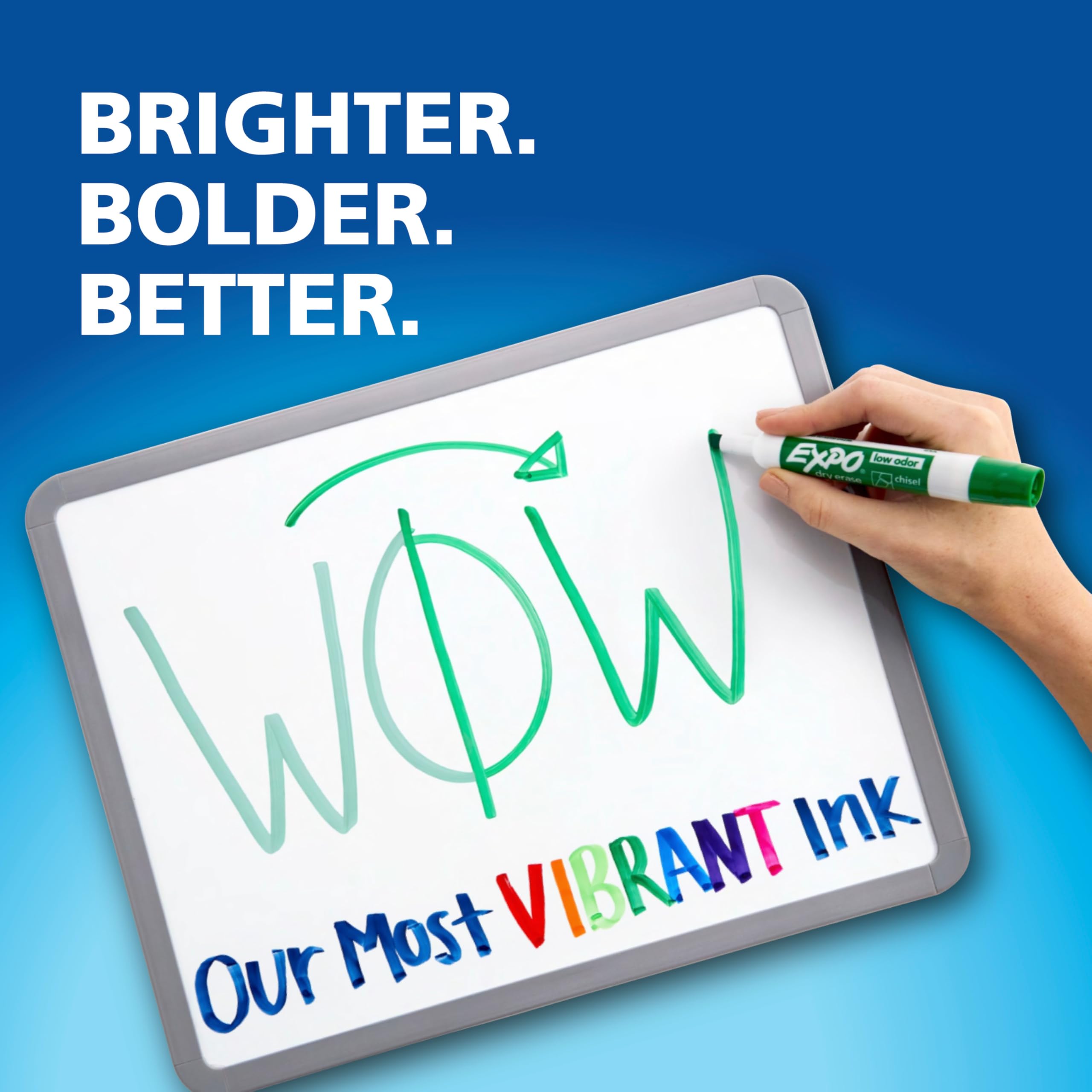 Expo 2 low-odor Dry Erase Marker, Keilspitze, 16 Stück (81045) 8-Pack Vibrant Colors
