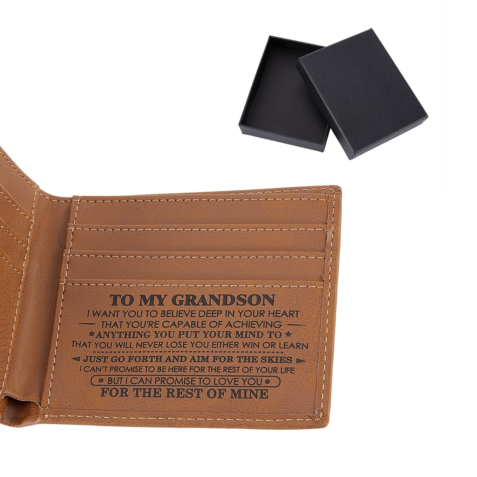 Portefeuille personnalisé gravé pour petit fils idée cadeau homme