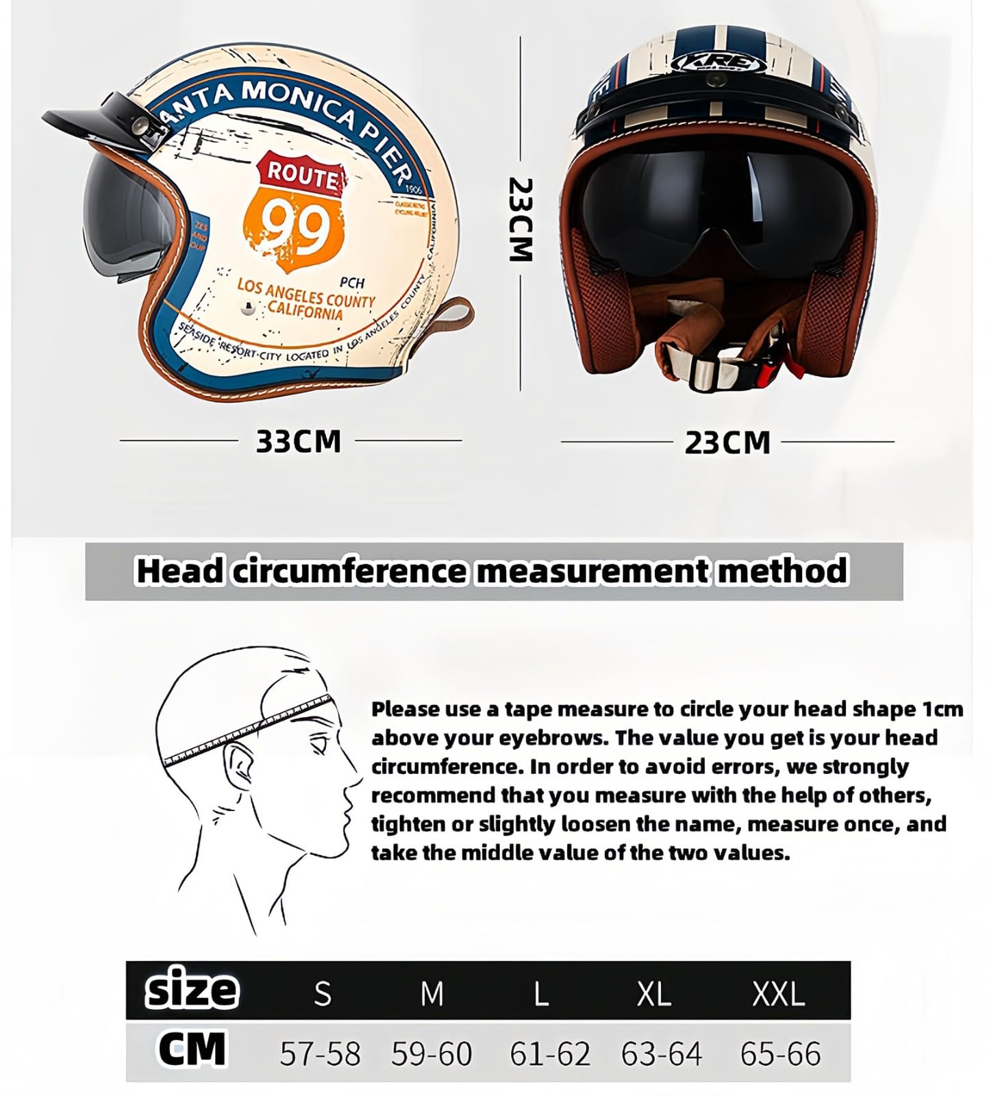 Jethelme 3/4 Halber Motorradhelm, Retro-Motorradhelm, DOT/ECE-Zugelassener Retro-Jet-Helm Für Damen Und Herren, Moped, Motorrad, Helikopter