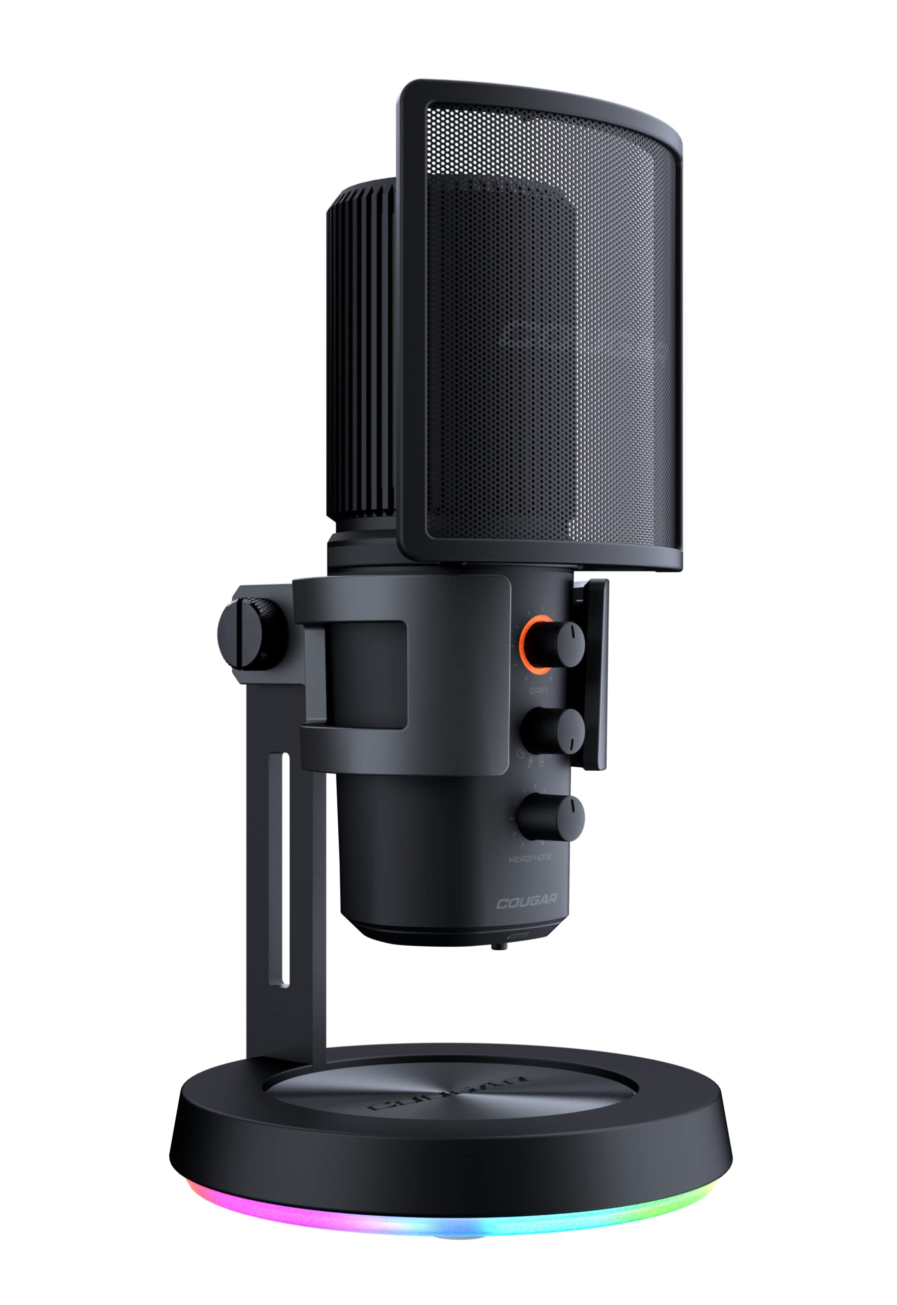 Microfone Cougar SCREAMER-X, Base Rgb, USB - 3H500MK3B.0001
