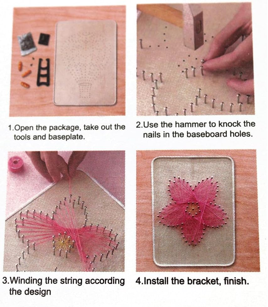 Wizardi String Art DIY Kit - Potted Cactus F07-M12-3-DH5016