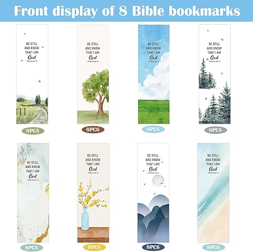 Miniatura 4 de Qilery 64 marcadores de libros de la Biblia con letra grande, regalos cristianos, marcadores de libros para leer marcadores cristianos, marcadores