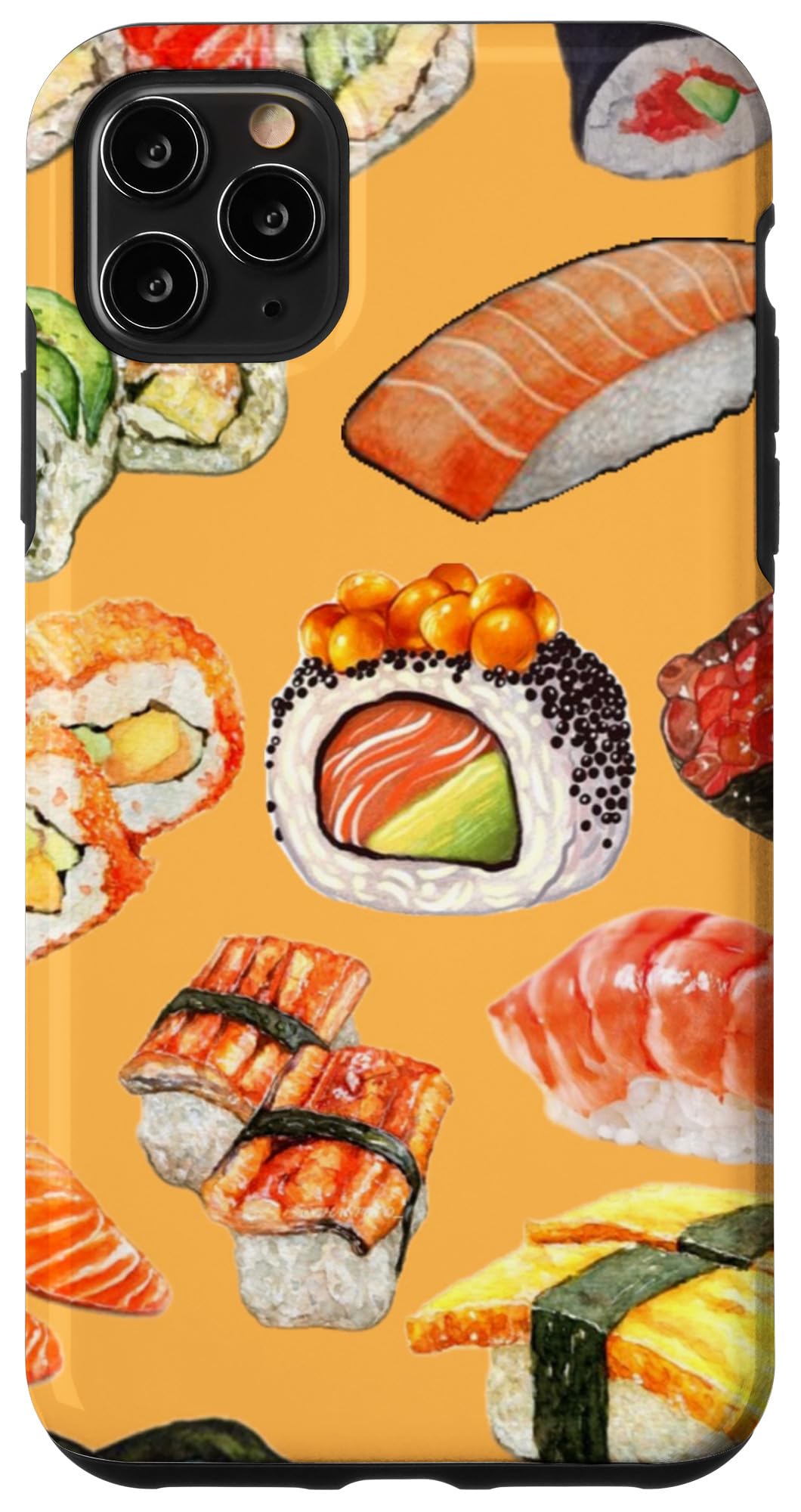 Retro Vintage Sushi Collage Japanese Sushi Roll Case for iPhone 11 Pro Max