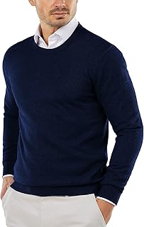 Men's Crew Neck Sweater Slim Fit Lightweight Sweatshirts Knitted Pullove...