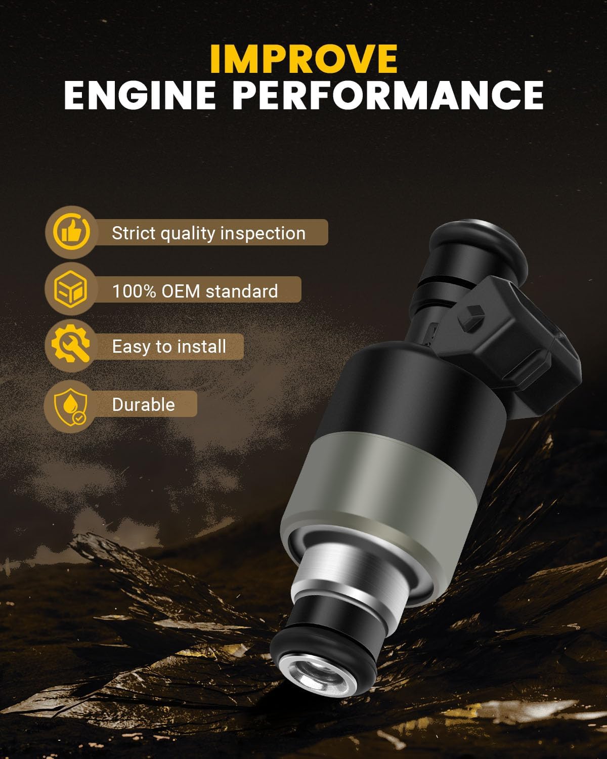 Fuel Injector,OCPTY 4pcs 6 Holes Replacement fuel Injectors Engine Part fit for 1998 1999 2000 Chevrolet S10 Cavalier GMC Sonoma 2.2L/1997 1998 1999 2000 Isuzu Hombre 2.2L/1998 1999 Pontiac Sunfire 2.