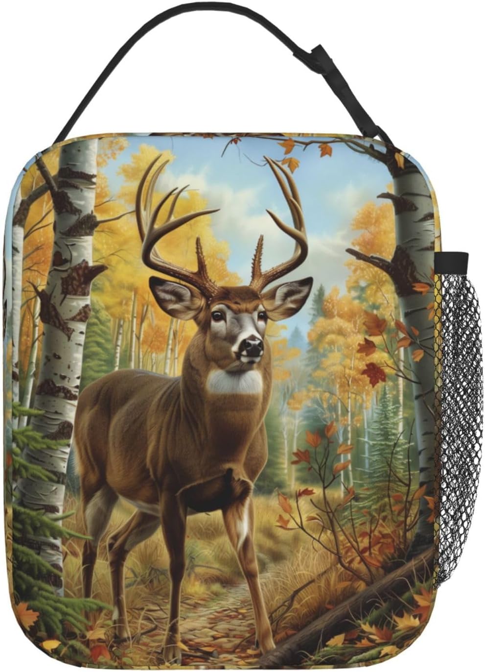 Lunch Box for Women Men, Deer Insulated Lunch Box Reusable Portable Lunch Bag Cooler Tote Waterproof Lunch Container for Office Picnic Work Travel Hiking - Image 3