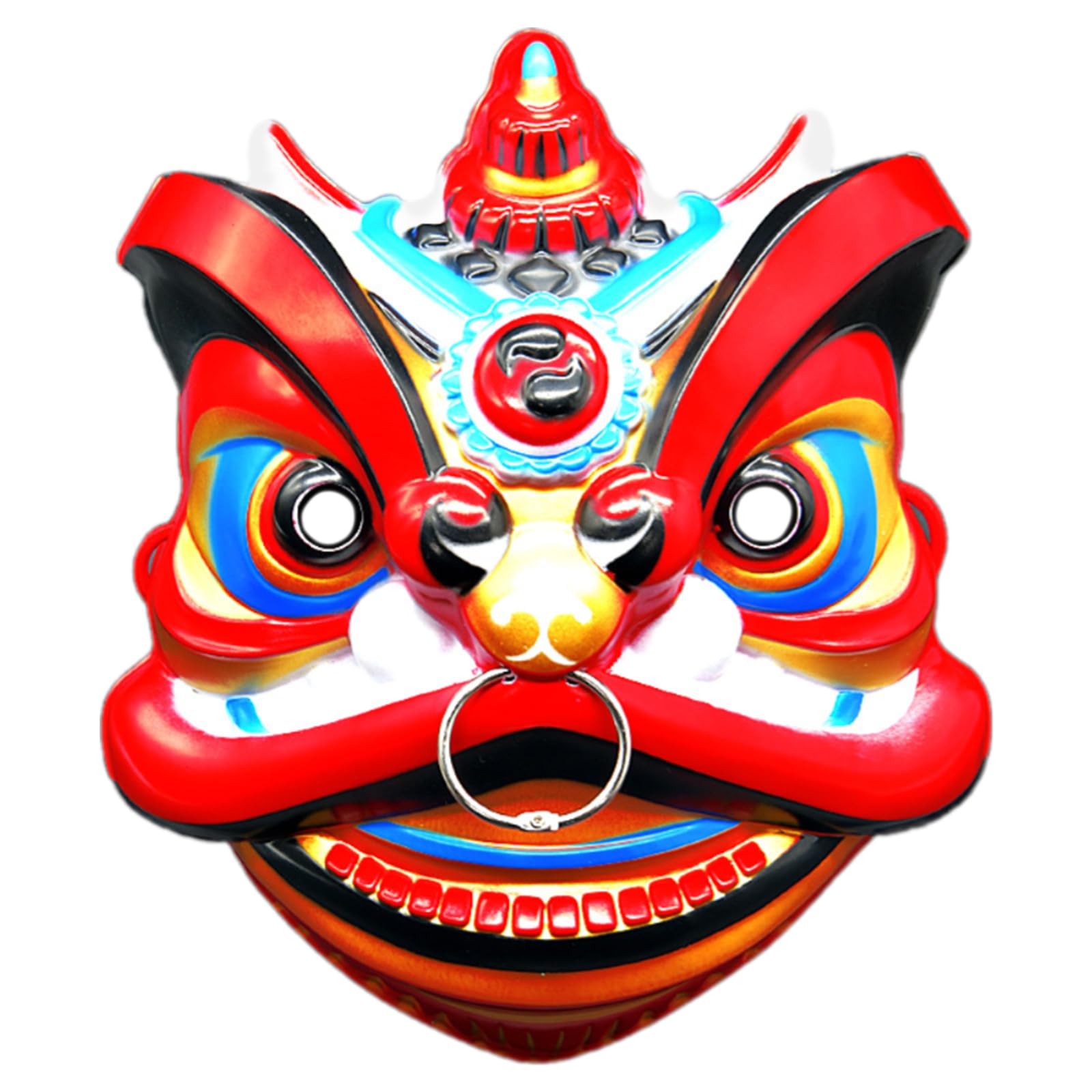 PLCPDM Chinese Lions Dance Costume Lions Dance Full Face For Men Halloween Cosplay Masquerade Decoration