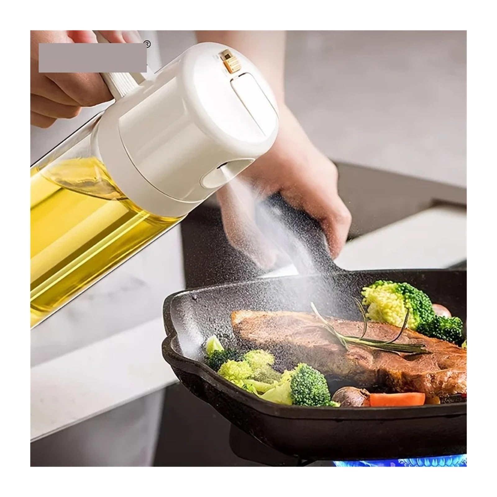 Olspruhflasche, 2-in-1 Spender und Ausgießer | Glasflasche fur Olive, Essig, Kochen, Backen und Kuche(2pcs)