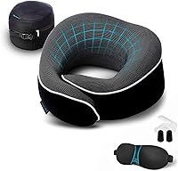 Vista 1 de Proglobe Almohada ortopédica para el cuello, almohadas cervicales de viaje para aviones, kit de espuma viscoelástica, soporte para la cabeza