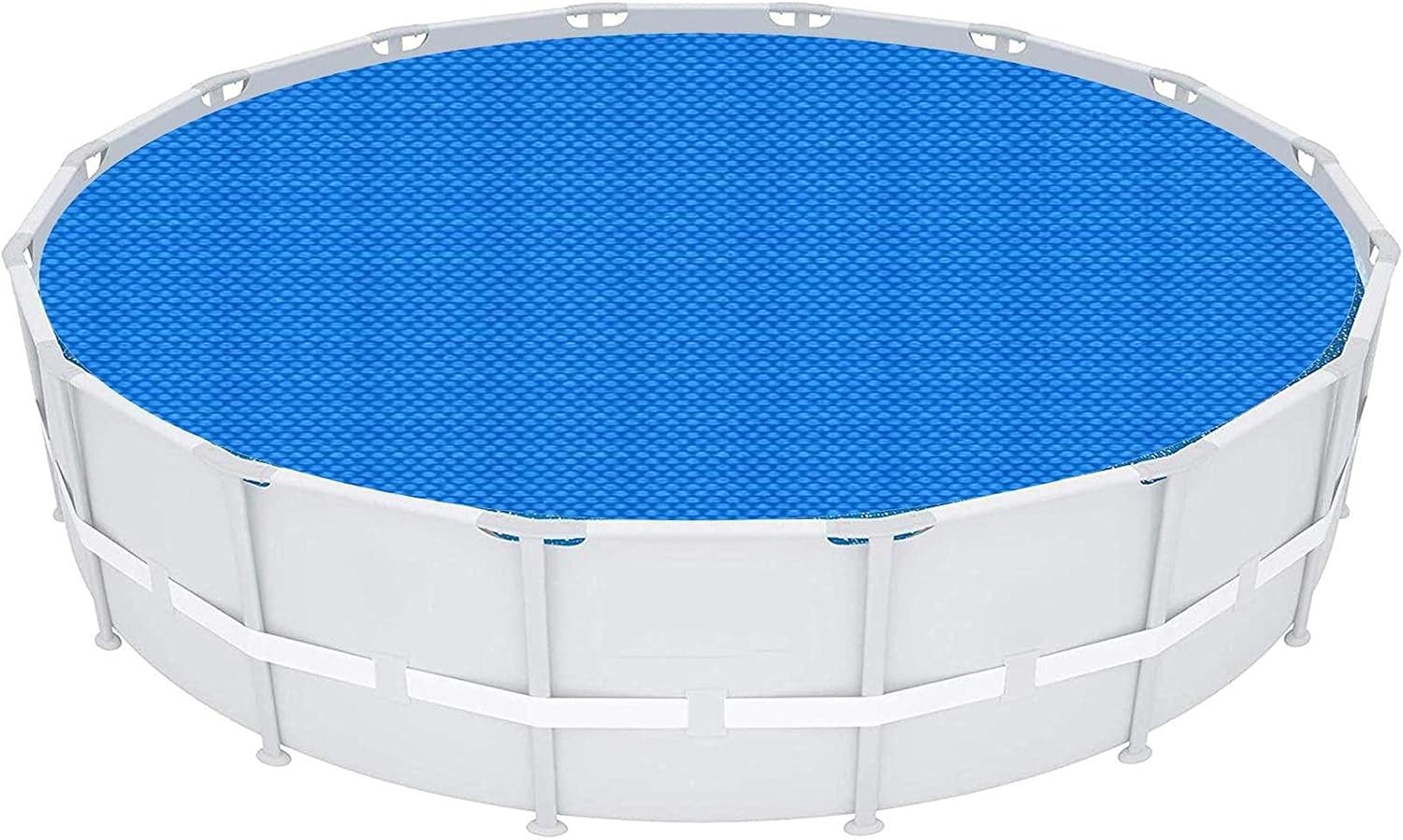 qmj Cubierta De Piscina Solar Cubierta De Piscina Burbujas Reducir La Evaporación del Agua Mantenga El Agua Caliente para Piscina Inflable Redonda,Blue-Round 360cm / 12ft