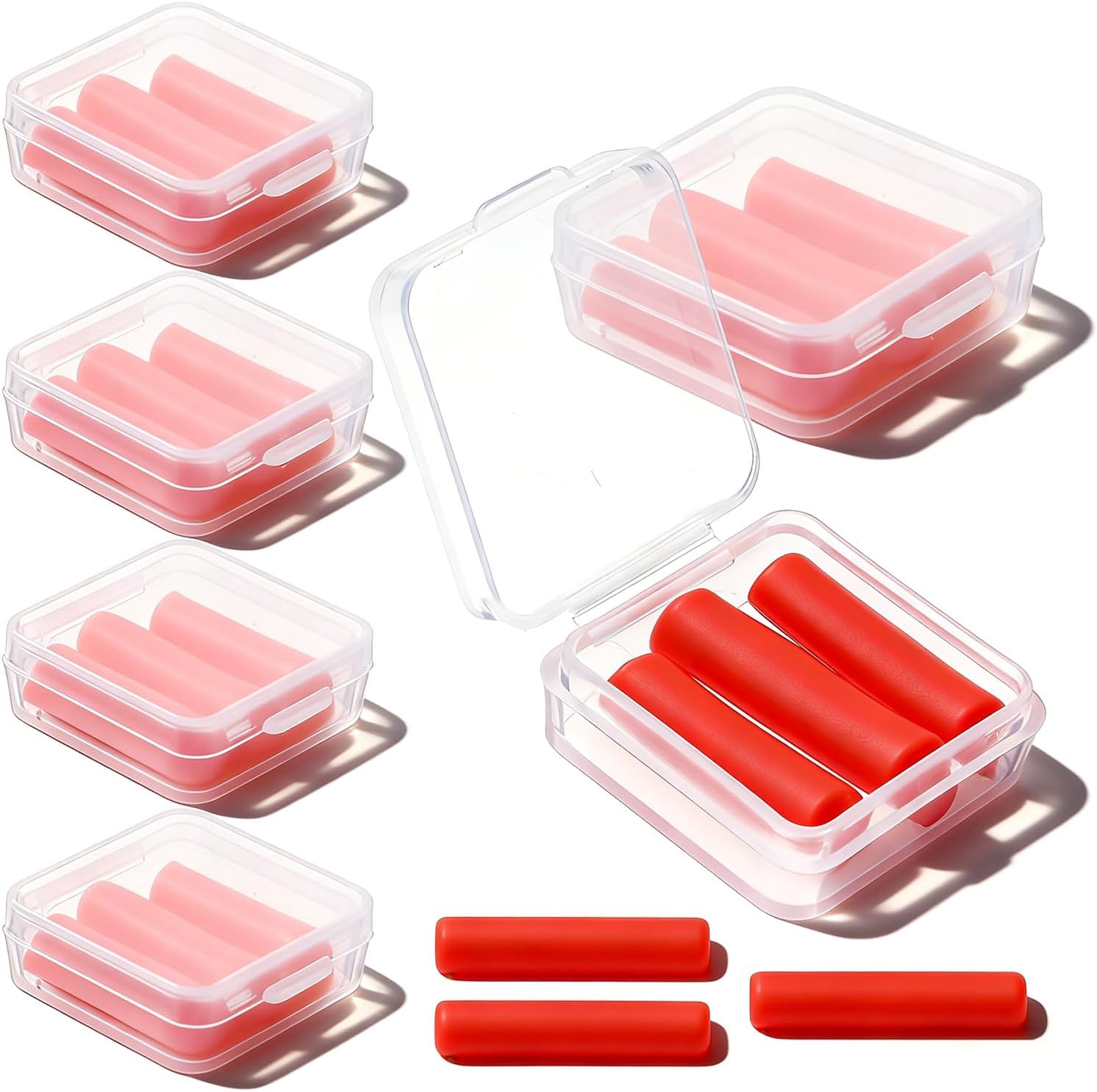 KFHENSOMR 6 Pack Diamond Art Drill Pen Refills, Rhinestone Picker Tool Wax Refills, Refillable Pen Wax Refill for Diamond Art Painting Accessories and Nail Rhinestone Picker Tool (Red)