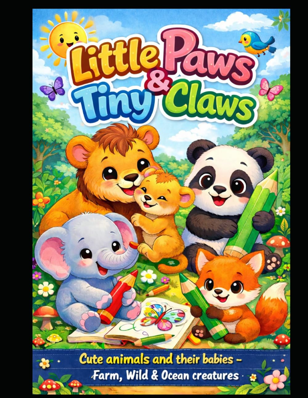 Little paws and tiny claws: Cute Animals and Their Babies – Farm, Wild & Ocean Creatures