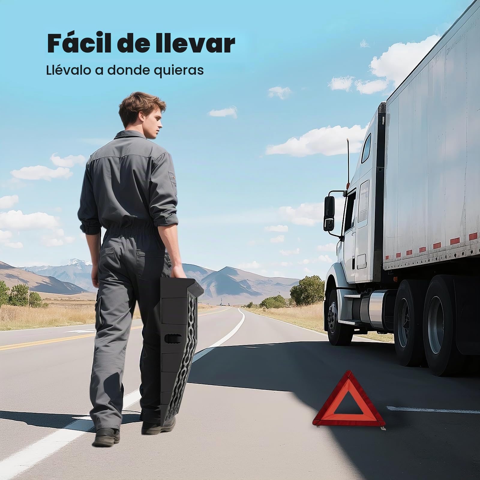 Rampa de Carga Pesada, Plataforma Elevadora 7T, Rampa para Coche, Plataforma de Entrada, Juego de Rampas de Carga, Rampas de Plástico, Neumáticos de SUV