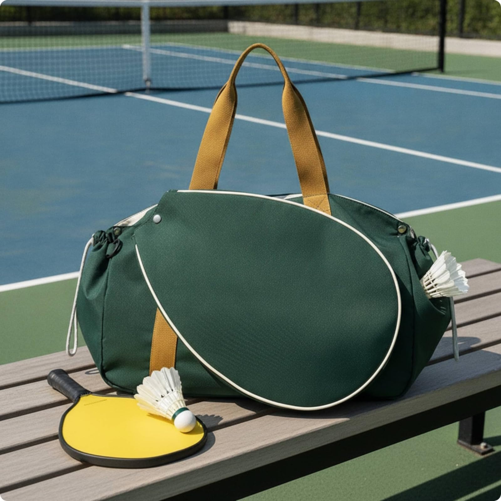 Perfeclan Funda de Raqueta Deportiva Bolsa Deportiva Bolso Tote Organizador de Equipamiento Mochila de Raqueta Diseño Estructurado Suave Transporte Cómodo Asas