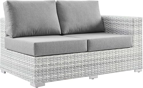 Miniatura 2 de Modway EEI-4302-LGR-GRY Sofá biplaza con brazo derecho, gris claro