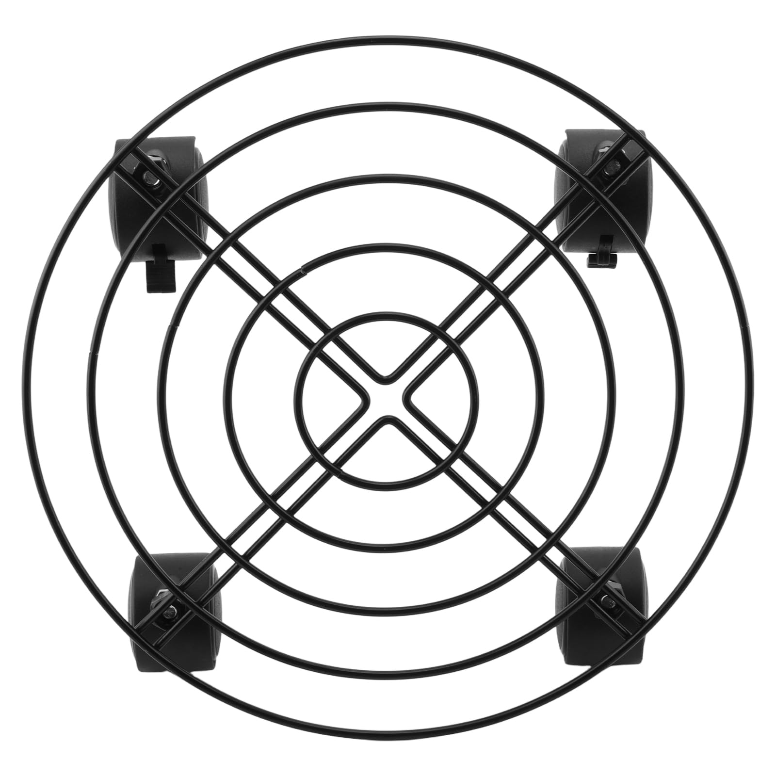 3 Unidades Soporte para Plantas con Ruedas, Metal Negro 27 cm, Ruedas Bloqueables, Capacidad 60 kg, Interior Exterior