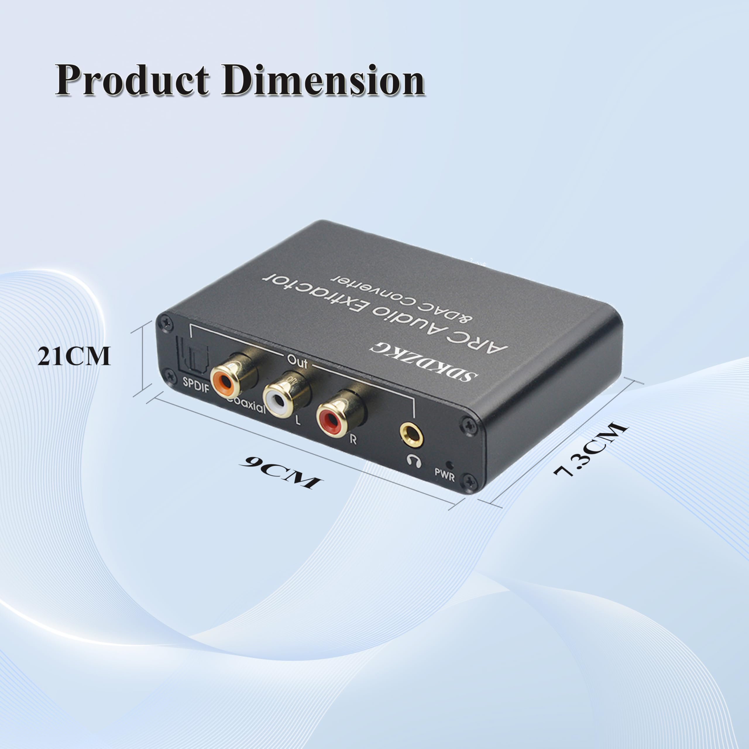 Convertisseur DAC 192 KHz, extracteur audio HDMI ARC, HDMI/Digital SPDIF optique Toslink coaxial vers analogique RCA 3,5 mm Jack L/R coaxial SPDIF adaptateur audio pour HDTV, amplificateur