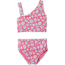 Amazon Essentials Girls One Shoulder Two-Piece Bikini Swim Set, Slim Fit
