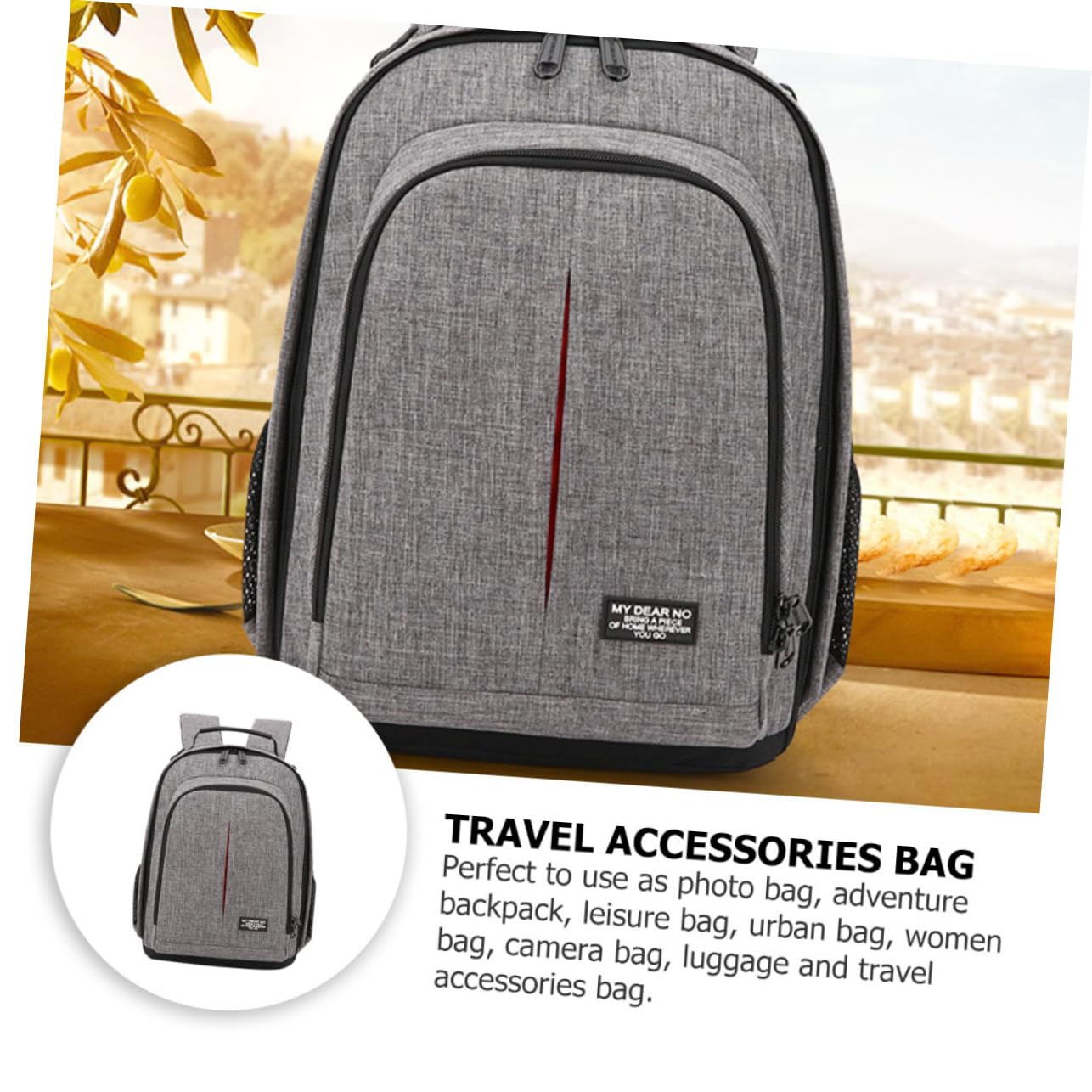 Zaino per Fotocamera Oxford, Comode Spalline per Uso Esterno, Borsa Portaaccessori per Viaggio e Fotografia