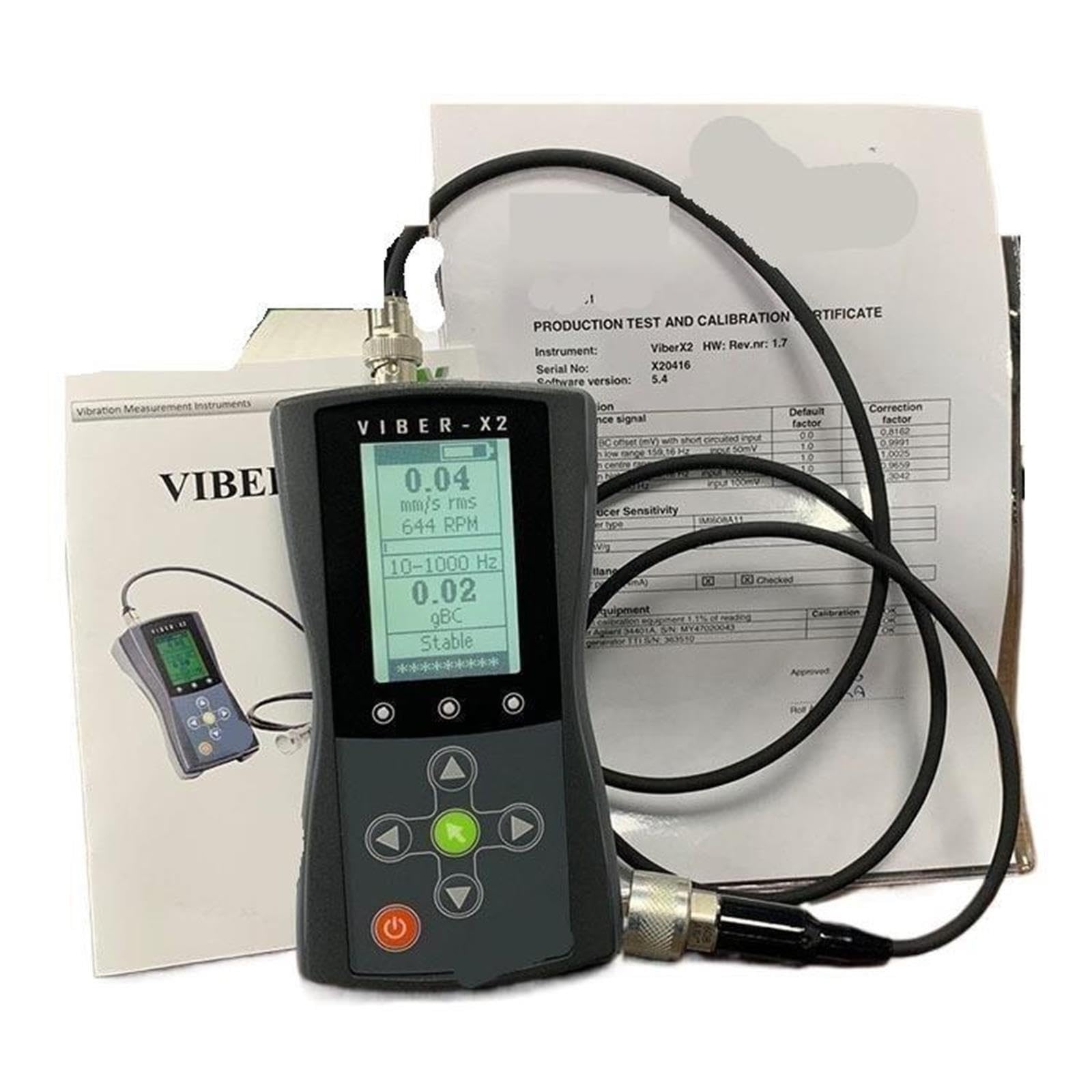 Vibration Meter, Digital X2 For Industrial Machinery And HVAC Maintenance
