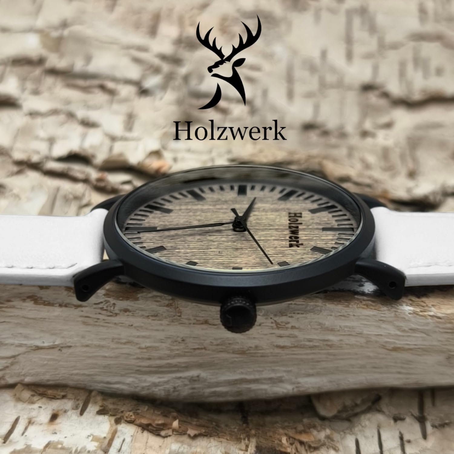 Holzwerk Germany Ręcznie wykonany płaski designerski zegarek unisex męski zegarek damski zegarek ekologiczny naturalny drewniany zegarek analogowy klasyczny zegarek kwarcowy biały brązowy czarny