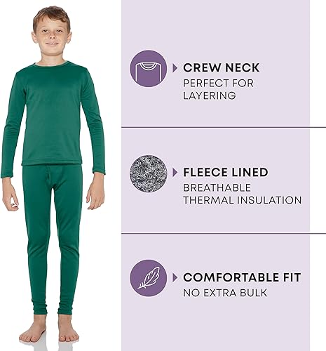 Miniatura 2 de Rocky Thermal Underwear For Boys Thermal Long Johns Set Shirt  Pants Base Layer w LeggingsBottoms SkiExtreme Cold