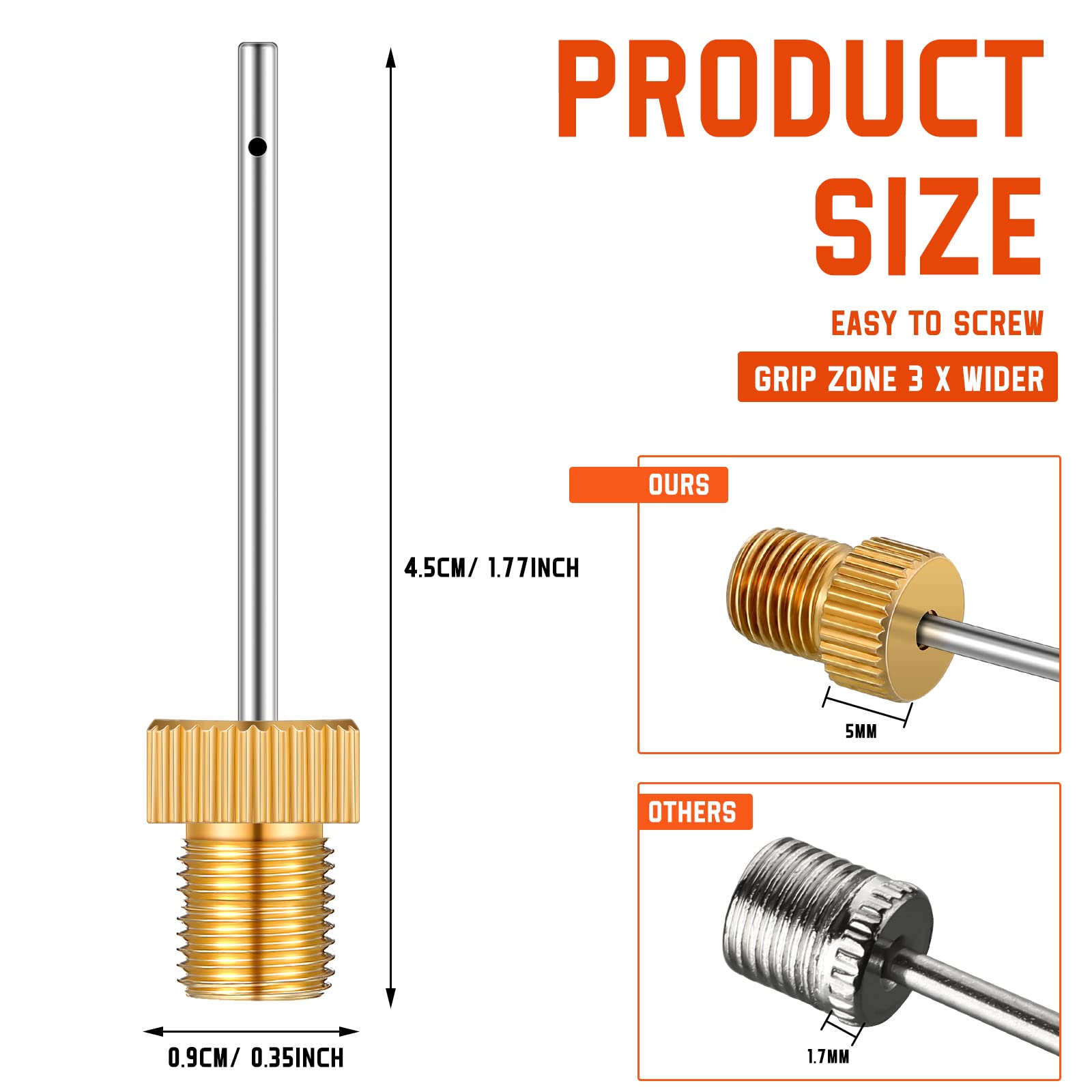 Amazon.com : Jinei 36 Pack Brass Ball Pump Needles with
