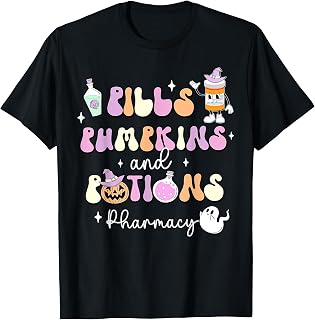 Pills Pumpkins And Potions Pharmacy PharmD Halloween Costume T-Shirt