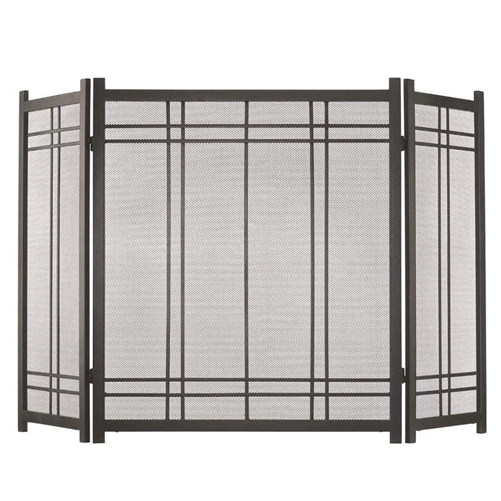 Buy Fireplace Screens 3Panel Extra Large Arch Fire Screen, Solid