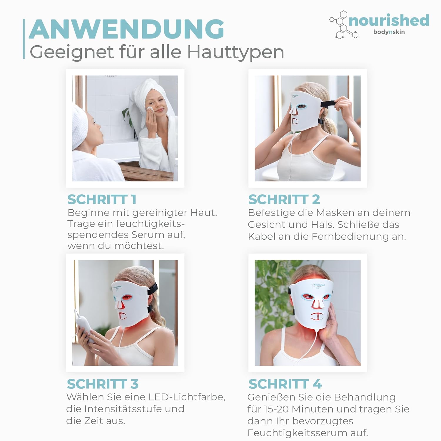 Mască LED cu telecomandă