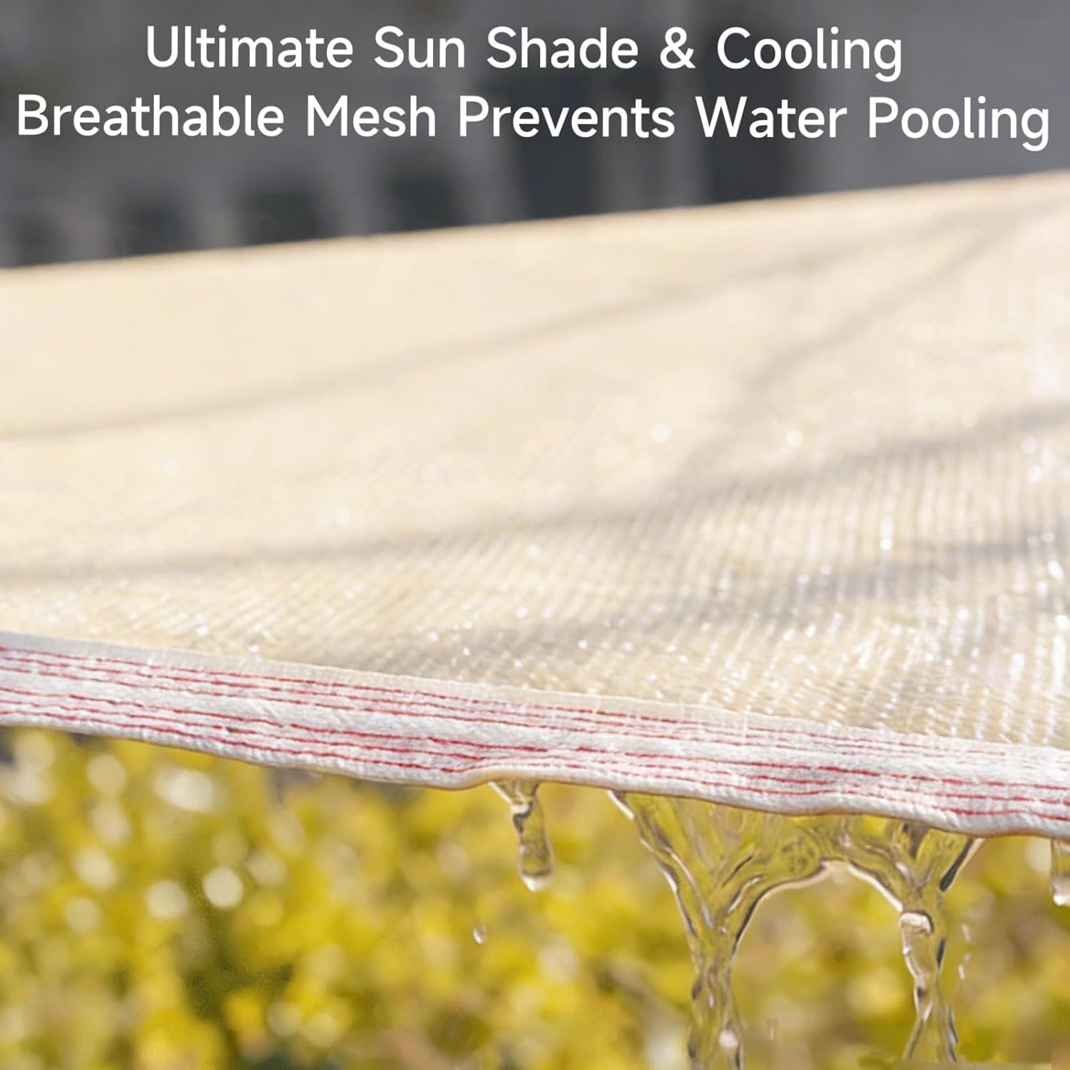 Breathable Sun Shade Canopy, Heavy Duty Woven Shade Cloth, Heat Insulation & UV Protection, Cool Patio Awning for Deck Poolside Pets 20x35ft