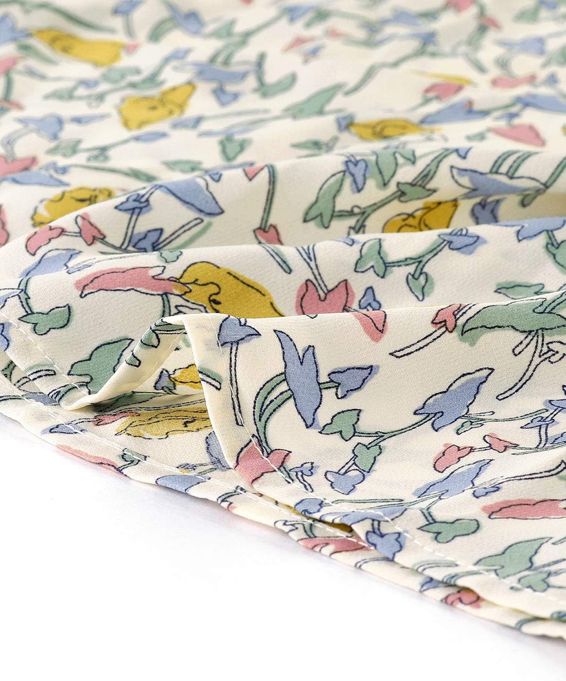 Allegra K Women's Floral Blouse Tee Chiffon Casual Flutter Sleeve Tops - Image 6