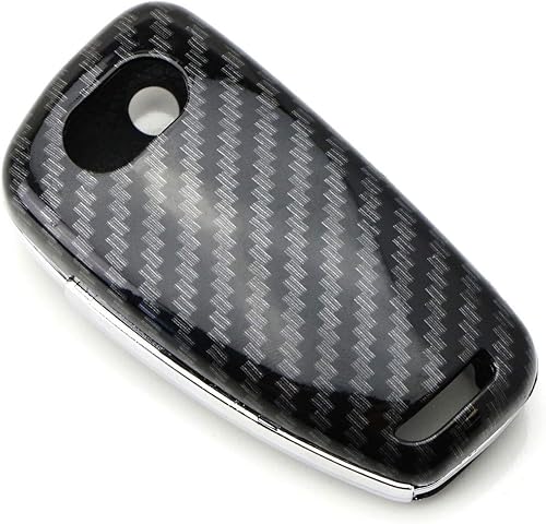 Miniatura 8 de iJDMTOY Exact Fit - Carcasa para llavero con acabado de fibra de carbono, color negro, brillante, compatible con Audi A3 S3 A4 S4 A6 Q5 Q7 TT R8