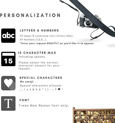 Miniatura 5 de PEGAI Personalized 100% Leather DSLR Camera Strap, Compatible with Canon Camera & Nikon  Handmade Camera Harness, Gifts for Photographers, Heavy