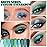 AMY\'S DIARY Matte Shimmer Light Deep Green Eye Shadow Palette Makeup,Teal Eyeshadow Long Lasting Waterproof Cruelty-Free, 9 Blendable Shades in Smooth Finishes with Gorgeous Pearls for Girls (Green)