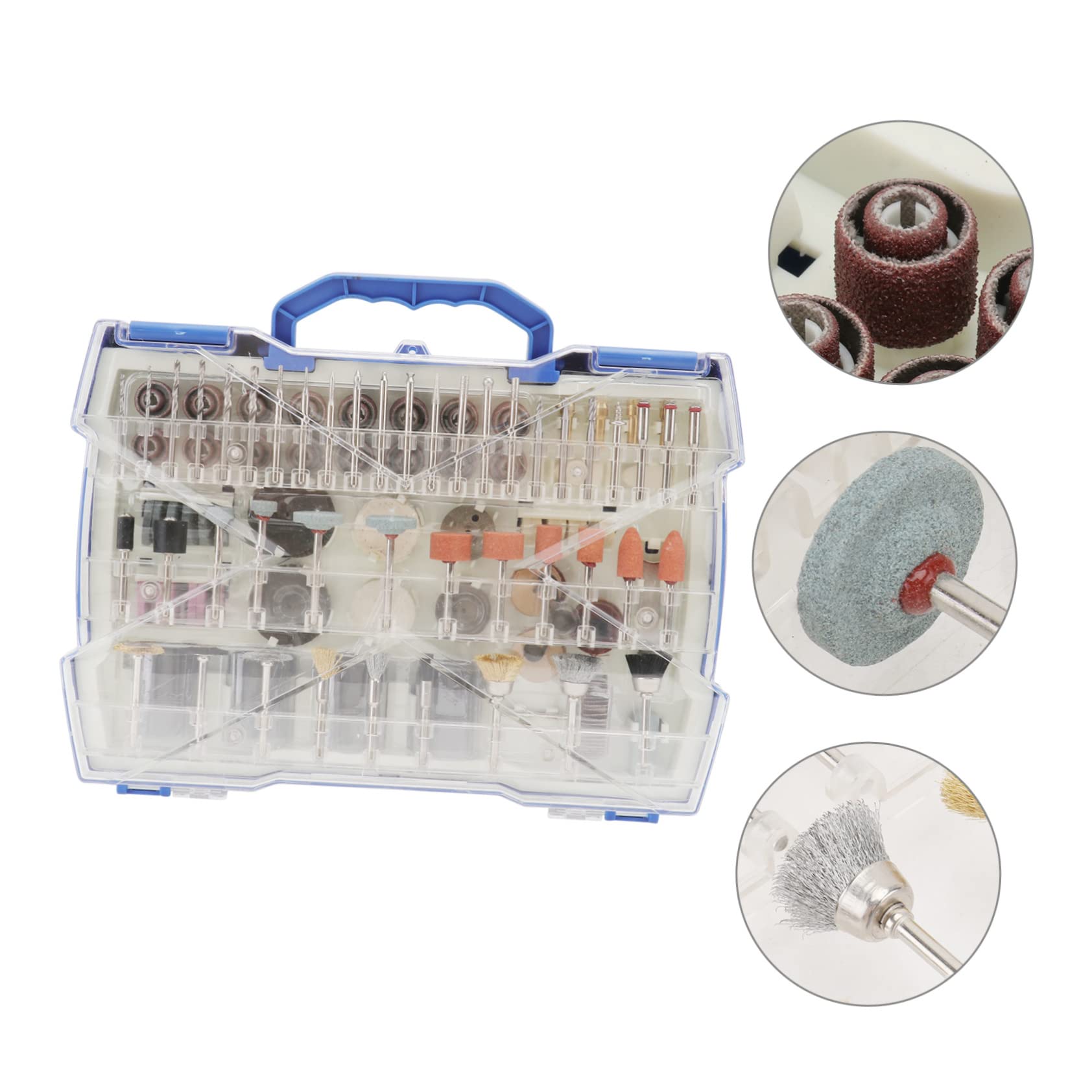 Anneome Juego de 365 Accesorios para Tallar Jade y Piedra, de Acero y Goma, para Lijar, Pulir y Grabar en Bricolaje | Acero y Goma, para Metal y Vidrio, Uso Diy, Buena Disipación Térmica y Lijado