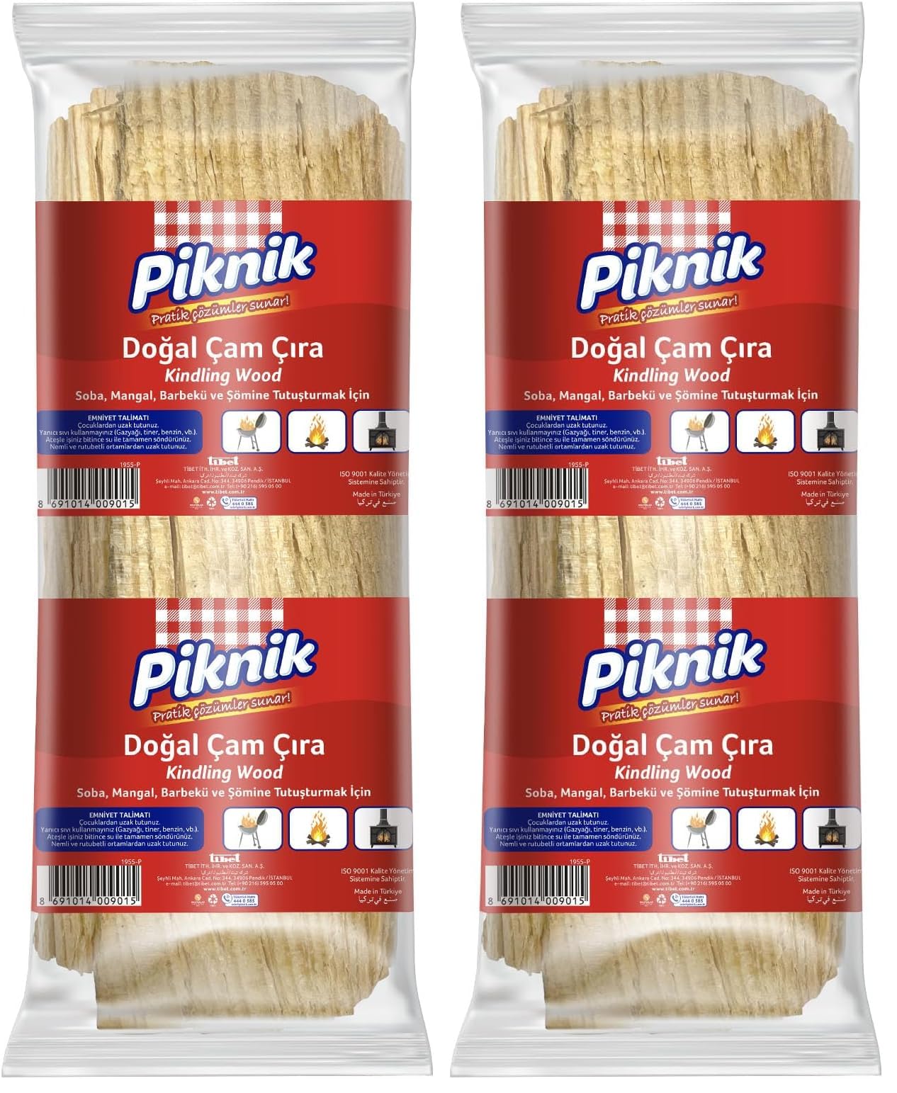 Piknik Mangal Tutuşturucu Çıra Çam Doğal 1955 2li paket