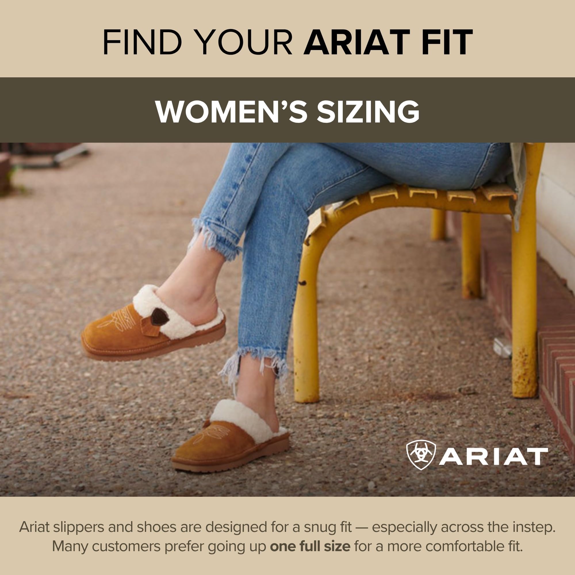 ARIAT Damen Jackie Hausschuhe mit Quadratischem Zehenbereich, Warm, Weich, Echtes Wildleder, für Drinnen und Draußen, mit PlüschkragenHausschuh
