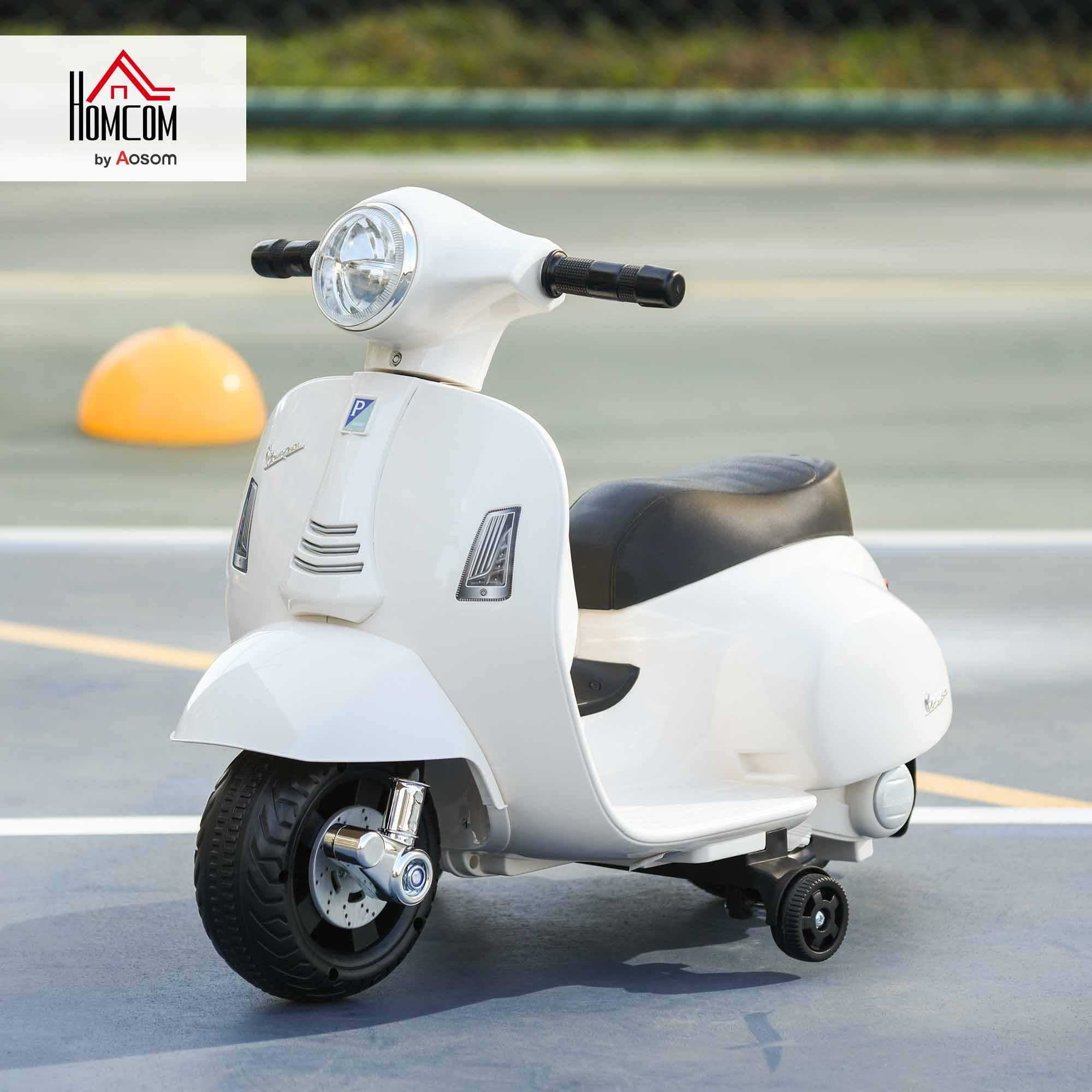 HOMCOM Moto électrique Enfant avec lumière LED et Son 18-36 Mois Blanc