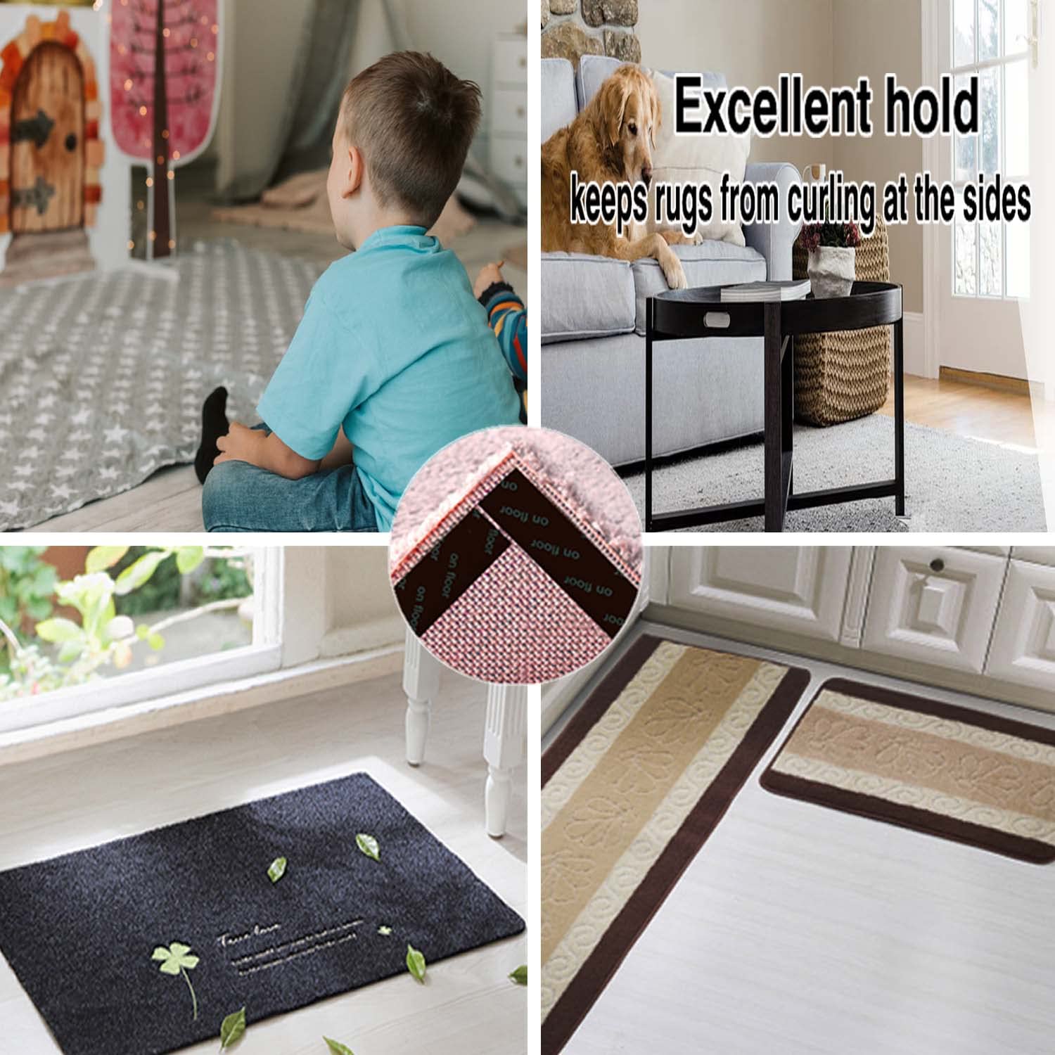 Rabenda Lot De 10 Patins Antidérapants Pour Sols En Bois Dur Et