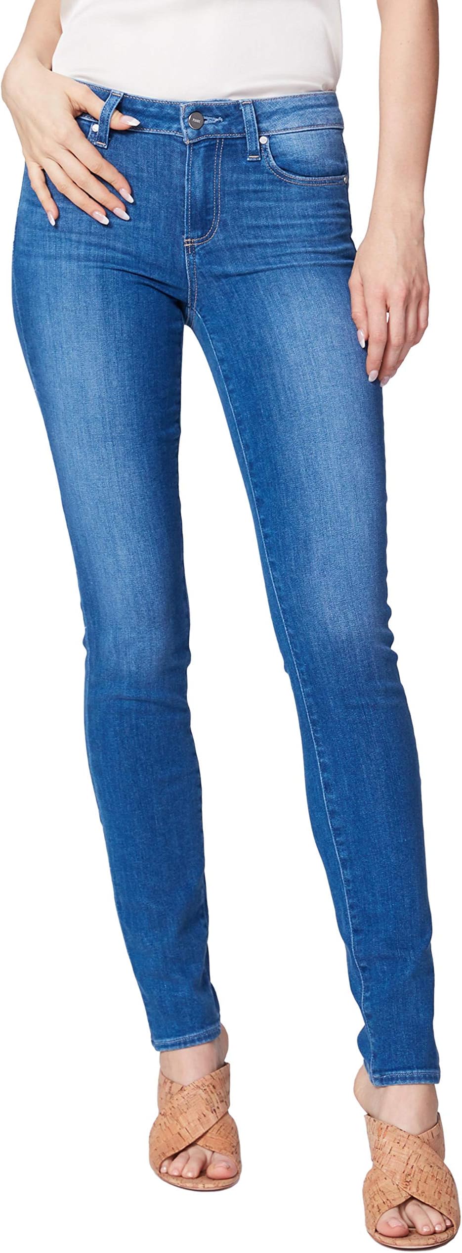 PAIGE Women's Skyline Transcend Mid Rise Skinny Jean