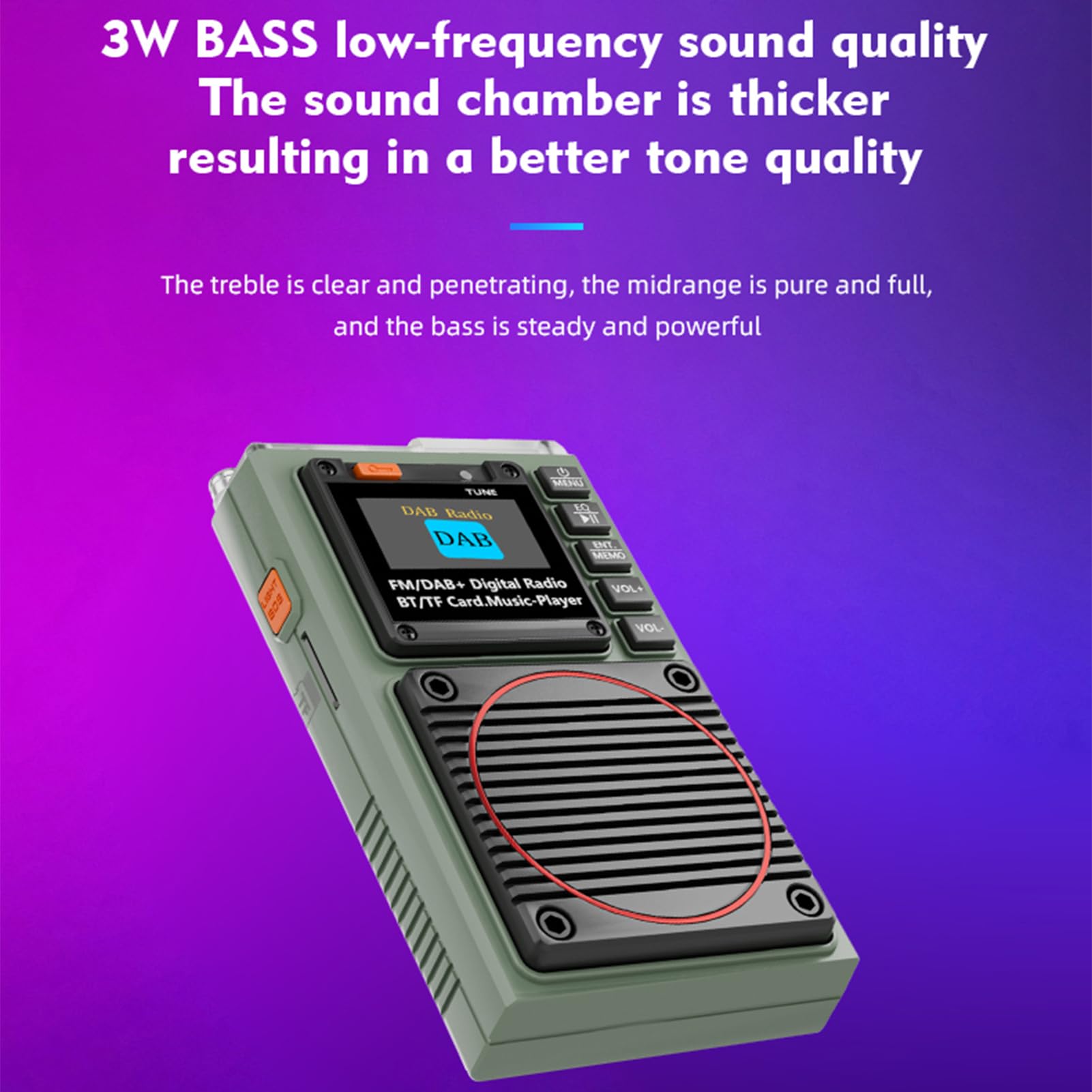 Cuifati Radio Dab FM Portable avec Bluetooth 5.2 et Télécommande, pour