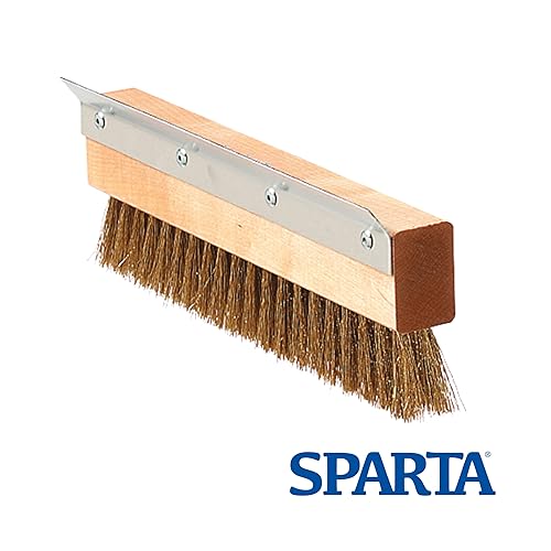 Miniatura 9 de SPARTA - Cabezal de repuesto de cepillo para horno de pizza con cerdas de latón prensado y raspador de acero inoxidable, duradero, ideal para