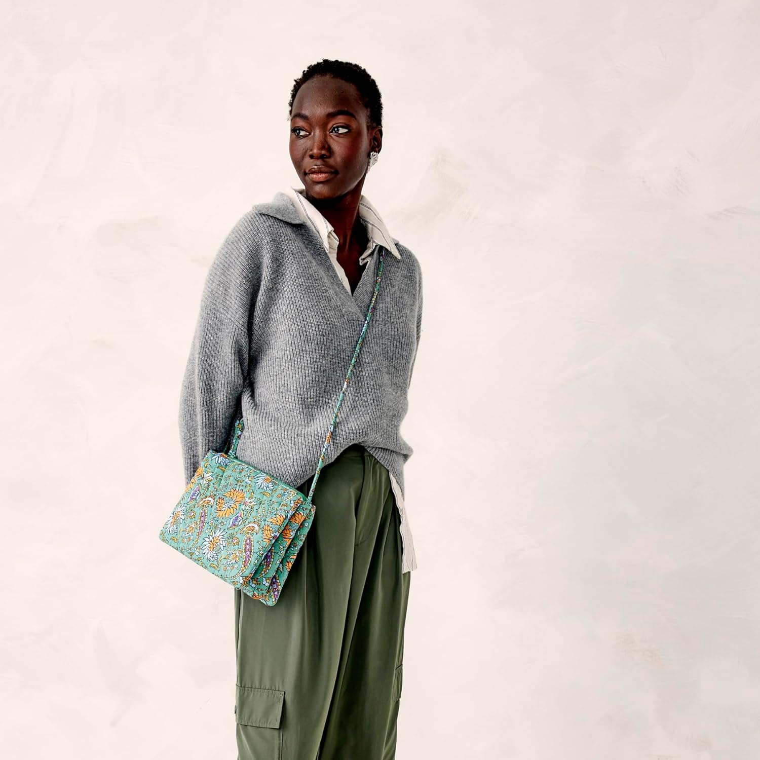 womens Premium Cotton Foxbury Crossbody Bag - Image 2